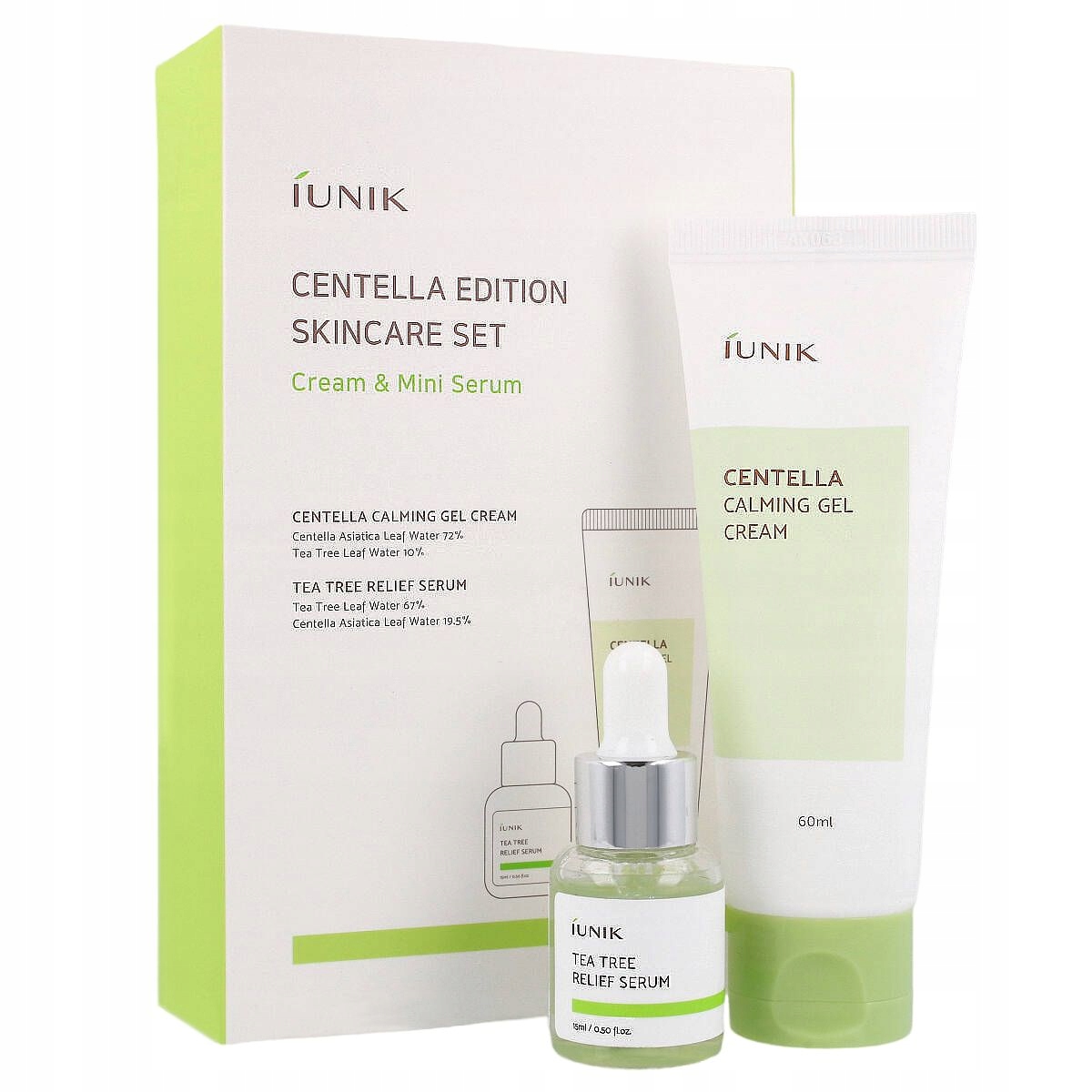 Iunik Sada Centella Edition (Centella Gel Cream 60 ml Tea Tree Serum 15 ml)