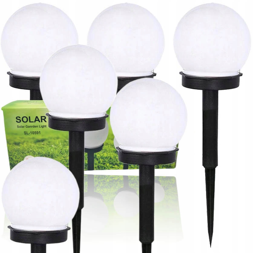 

6x Lampa Solarna Led Ogrodowa Solarne Lampki Kula