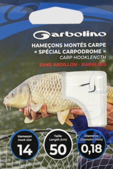 Garbolino przypony 50cm Carpodrome Nr12/ 0,20mm