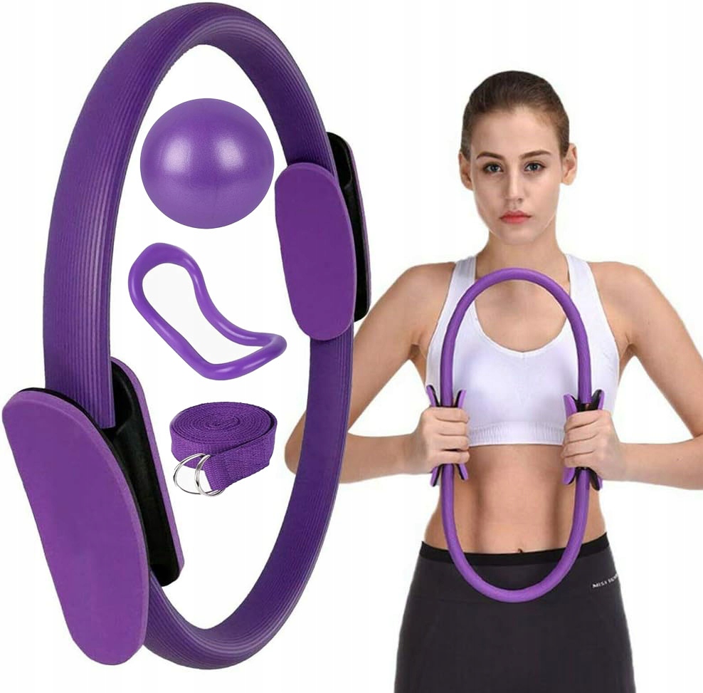 Ring Do Pilatesu Kółko Do Ćwiczeń Obręcz Do Jogi 38CM Fioletowy