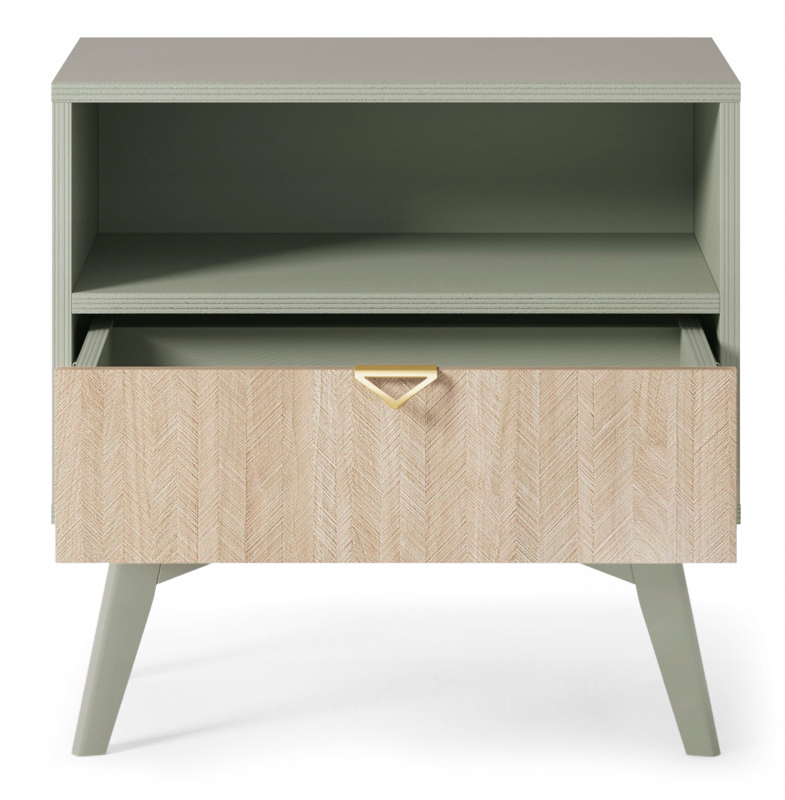 Stolik szafka nocna 54 cm eukaliptus + jodełka FOR Marka MP