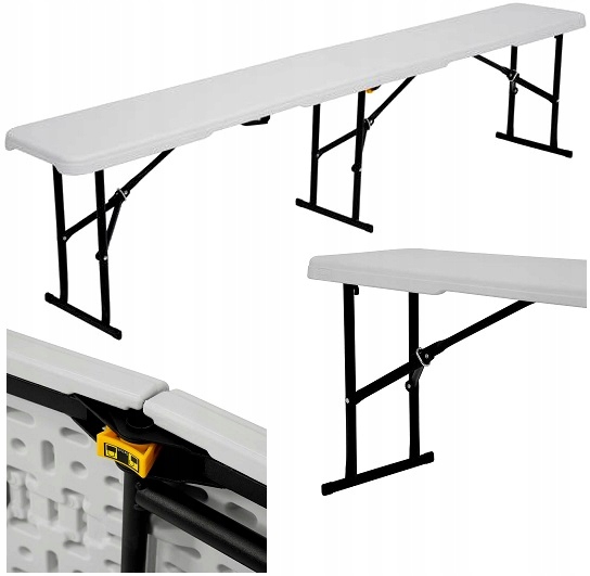 Skládací zahradní turistická cateringová lavička, pevná pro zahradu