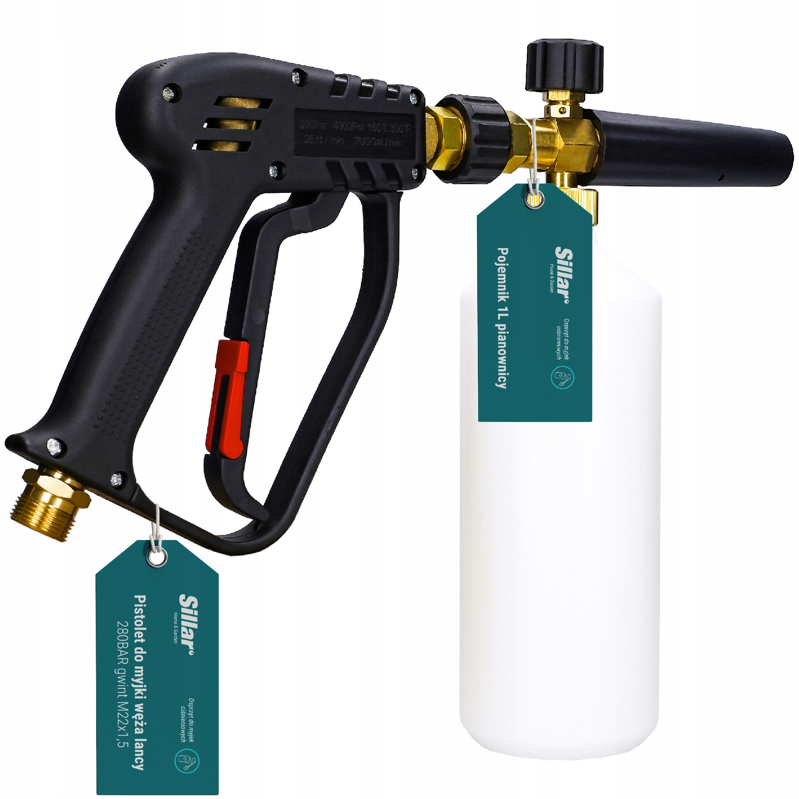 Pistole na pěnu Sillar s nástavcem pro myčky Karcher Hd Hds Kranzle M22