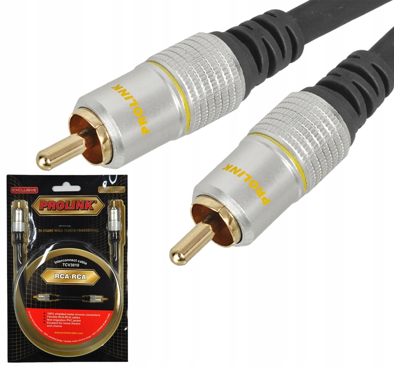 Kabel do subwooferów Pro-Link TCV3010 standardowy (RCA - RCA) 15 m