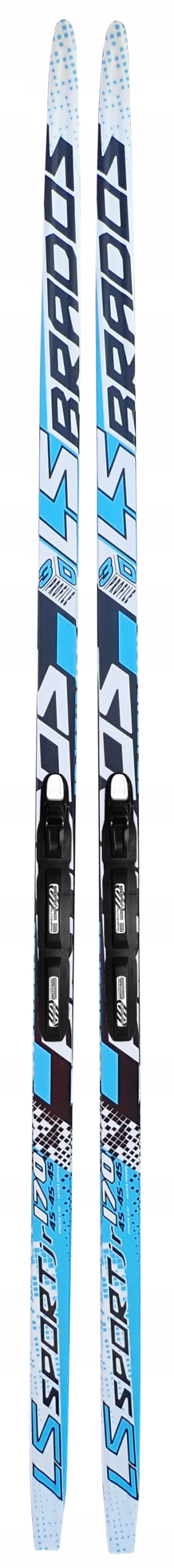 Běžecké lyže Brados 170 cm s vázáním Sns hladké