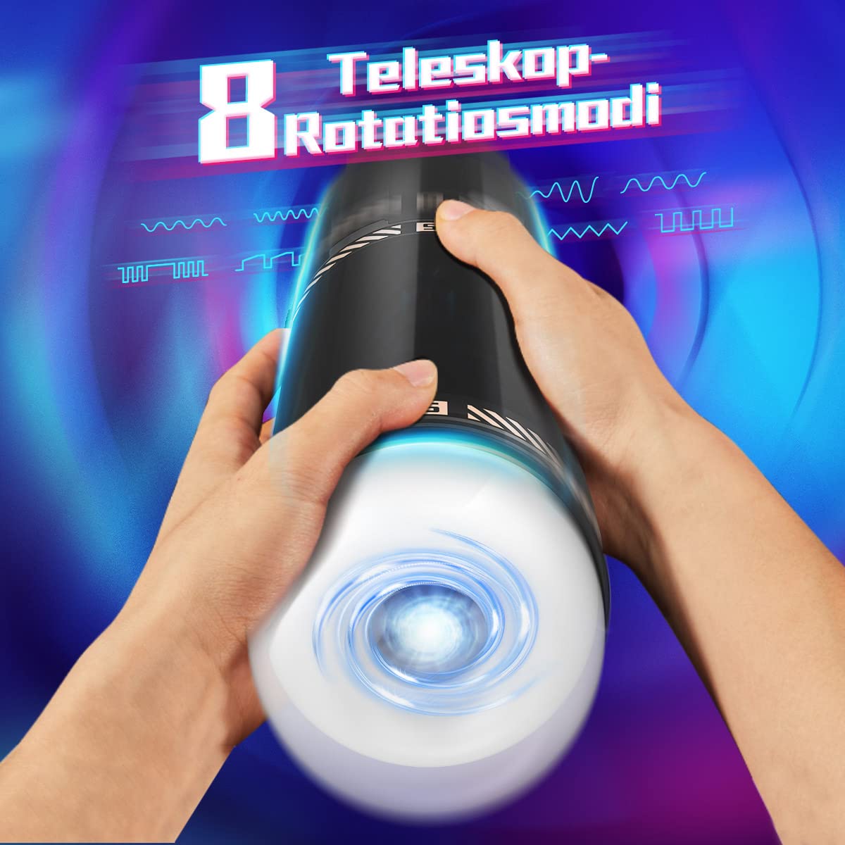 FANTASY CUP Elektryczny Masturbator Z 8 Funkcjami Teleskopowymi — miniatura 3