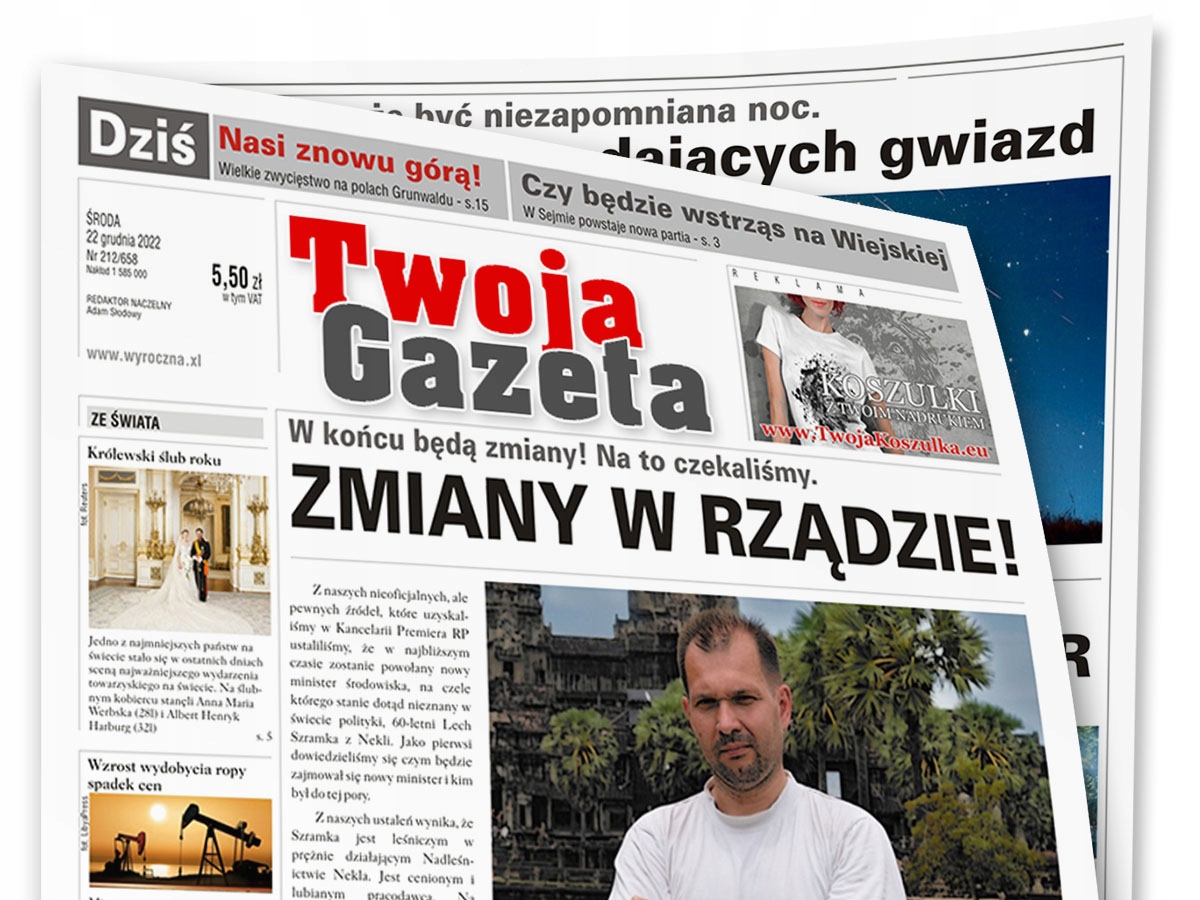 

Twoja wyjątkowa gazeta, prezent, rocznica