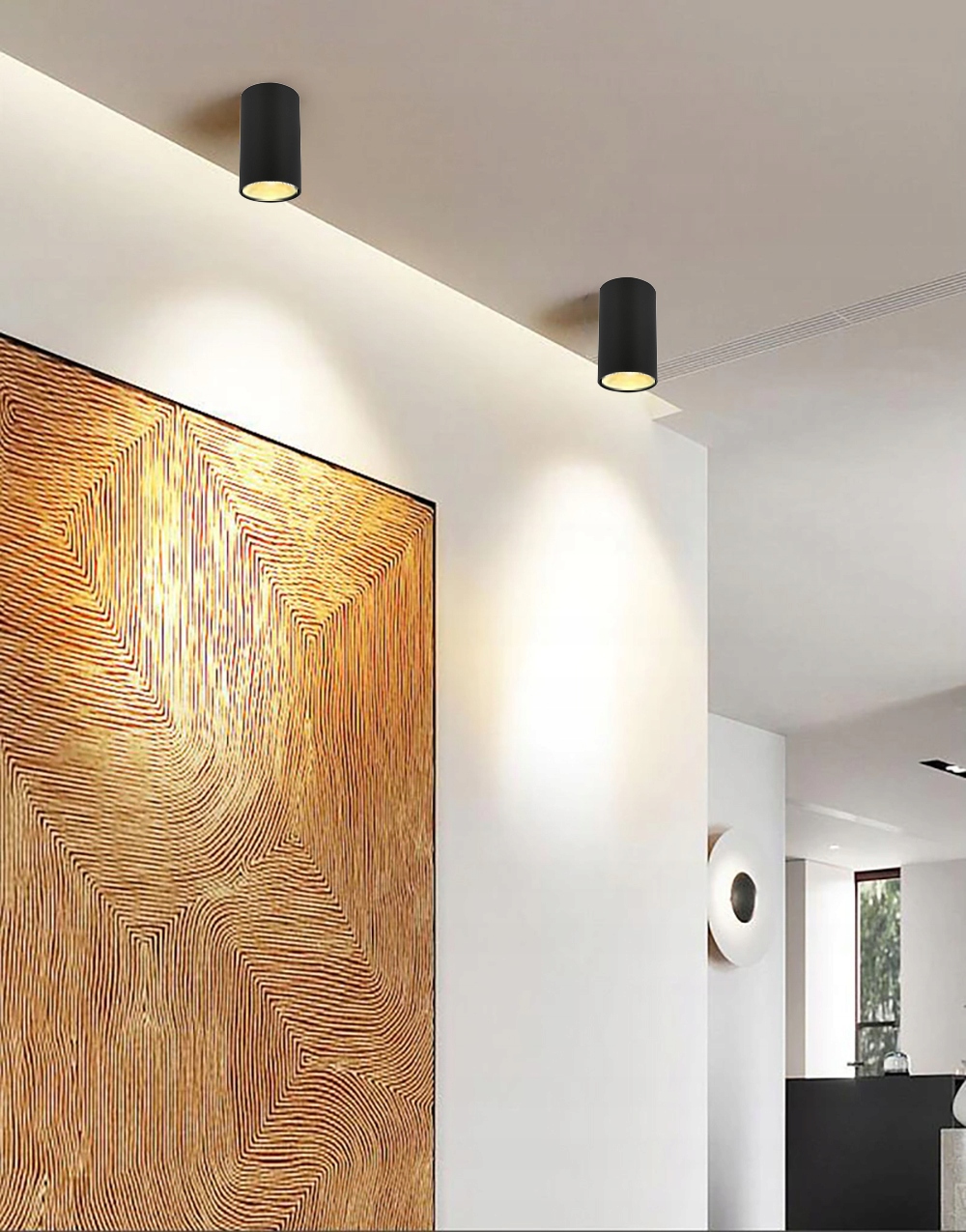 OPRAWA NATYNKOWA HALOGENOWA TUBA LED Czarna Gu10 Rodzaj gwintu GU10