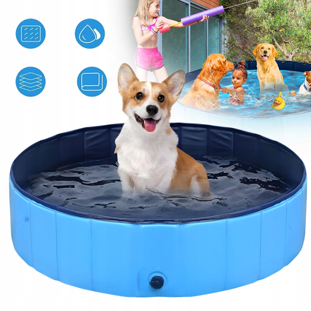 Levně Bazén Pro Psy A Kočky, Skládací Brouzdaliště Pro Děti, Hračka Pro Psy