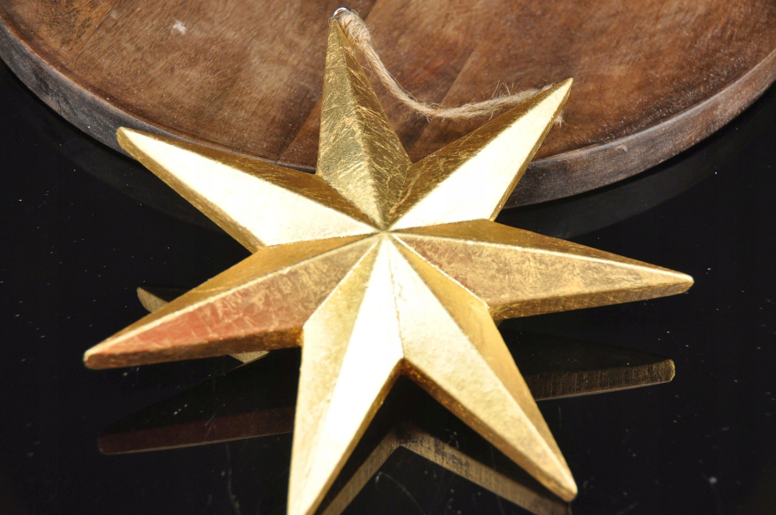 *dekoradom* GWIAZDA ZŁOTA DREWNIANA WIĘKSZA Marka Dekoradom