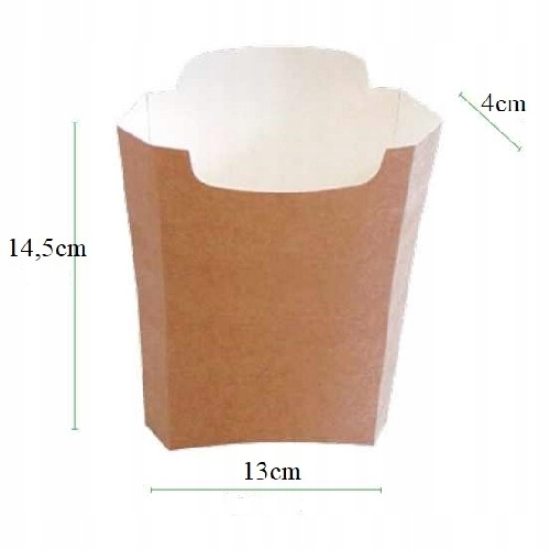 Opakowanie pudełko na frytki kraft 200g - 500szt EAN (GTIN) 5901912644762