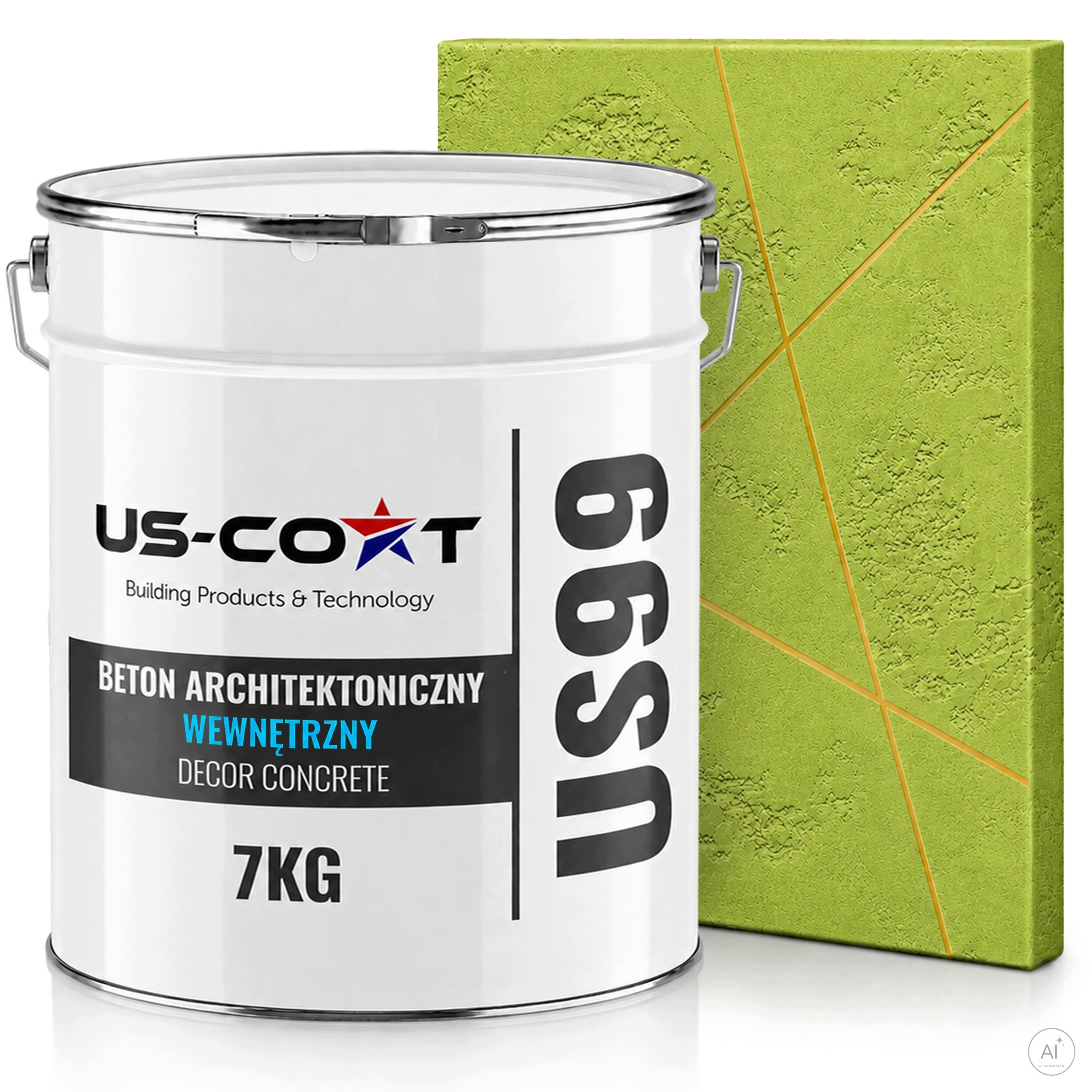 Vnitřní Architektonický Beton Barva Hrášková H2437 5m2 7kg Omítka Zeď