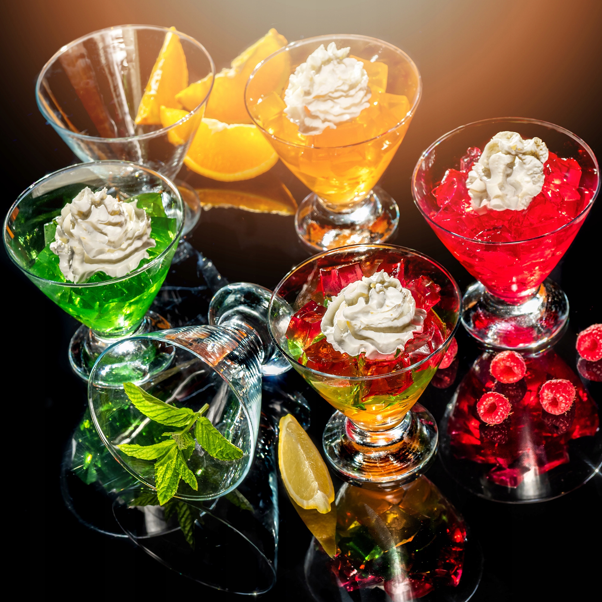 6x PUCHARKI DO DESERÓW LODÓW SZKLANE 460ml PUCHAREK NA LODY KOMPLET Kod producenta K4169