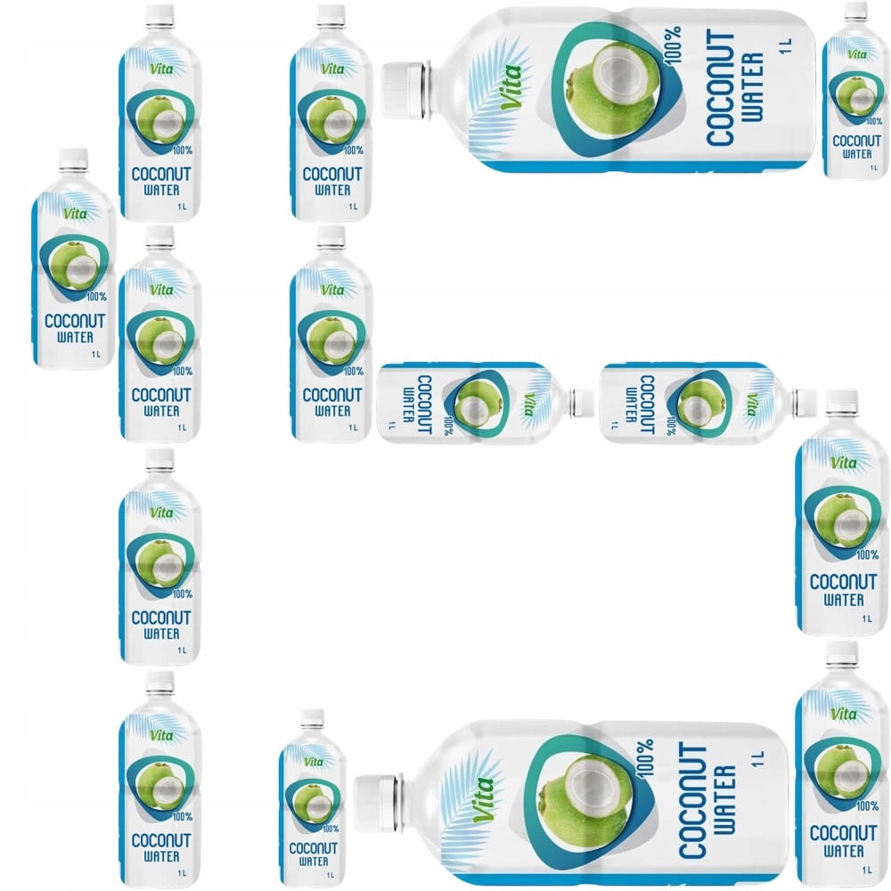 15 x Zdravá přírodní velká kokosová voda Coconut Water 1000 ml 1litr Vita