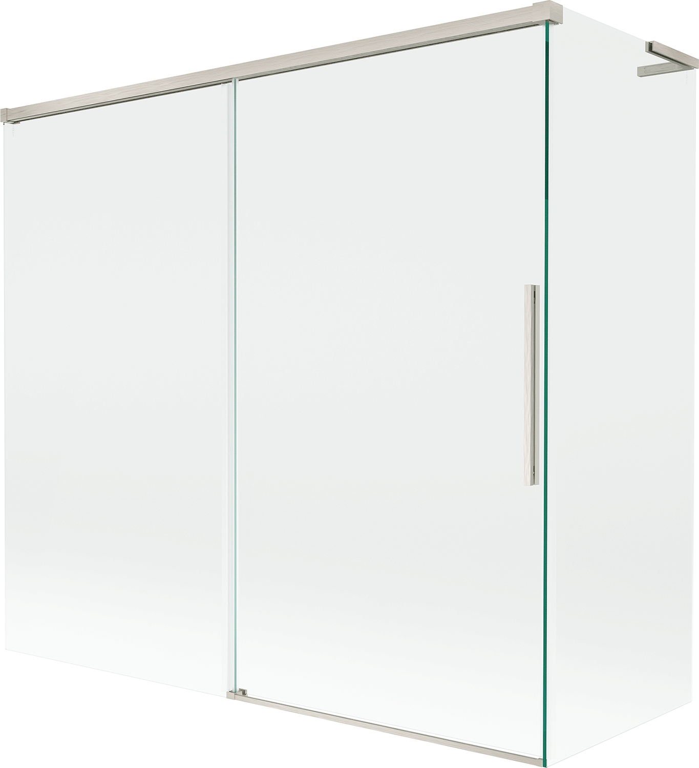 Mexen Rox L Parawan Nawannowy 2-SKRZYDŁOWY 170 75X150 Transparent Nikiel