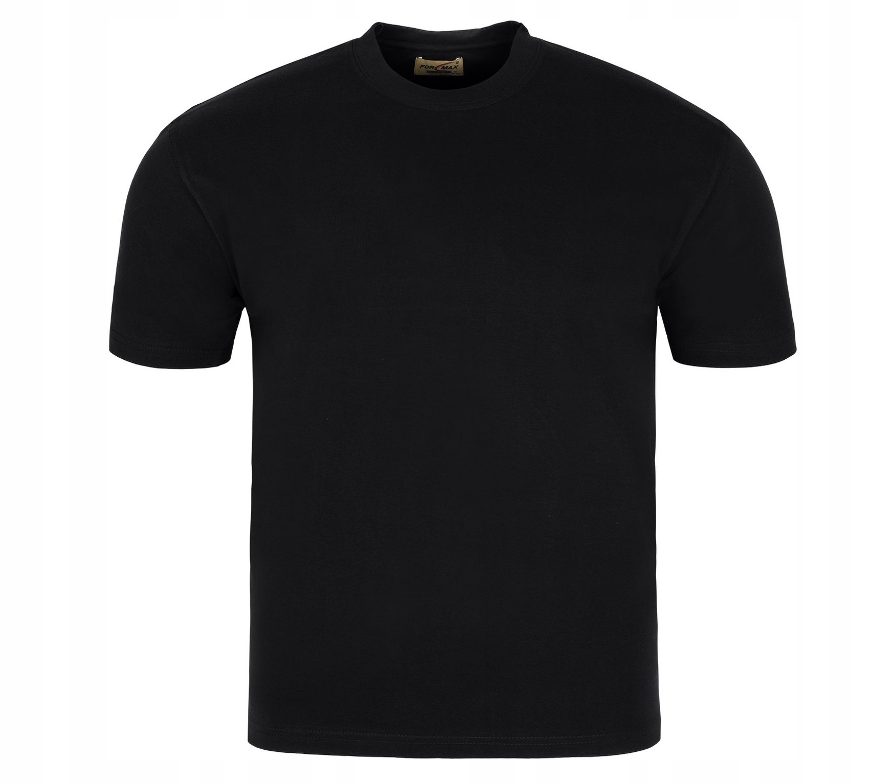 

T-shirt Duży Bawełniany Gładki Czarny 4XL H43