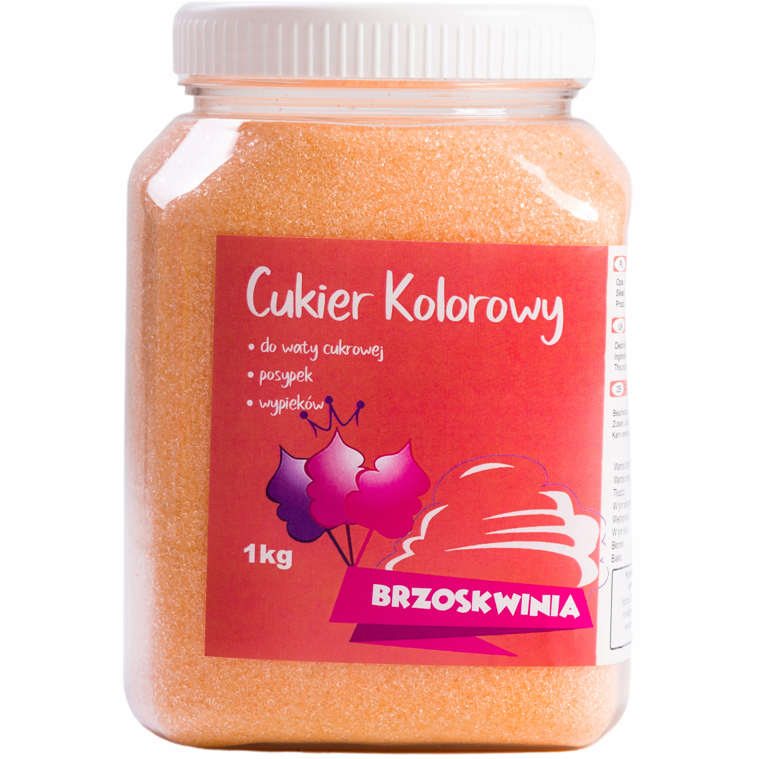 Cukier do waty Brzoskwinia 1kg