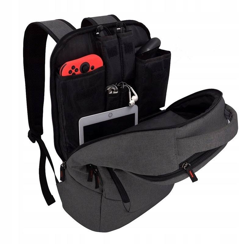 Plecak na konsolę Nintendo Switch Oled i na akcesoria szary