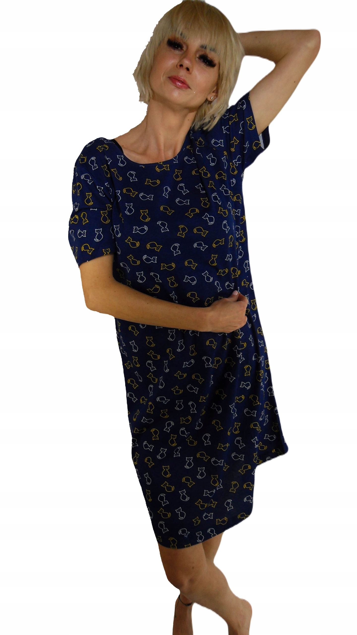 KOSZULA NOCNA DAMSKA bawełniana Wygodna MILUTKA L Materiał dominujący bawełna