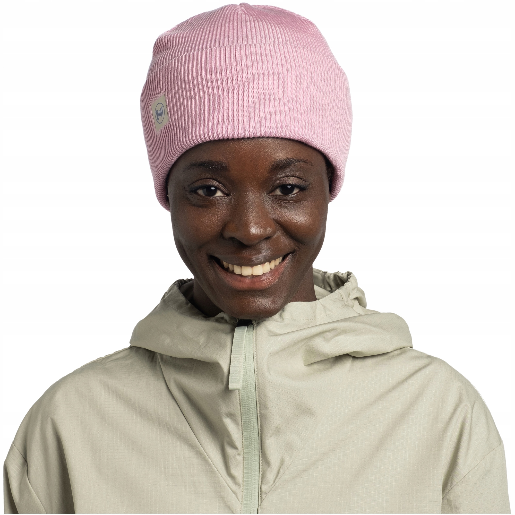 Buff Zimní čepice Crossknit Beanie růžová barva
