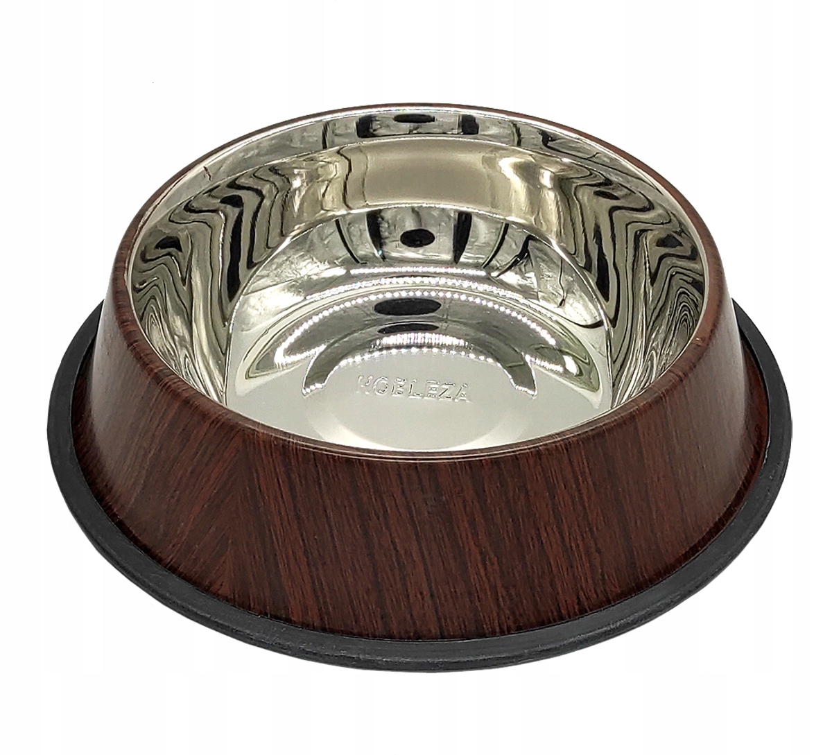 

Miska Metalowa Dla Psa Kota Na Gumie Drewno 1,5L