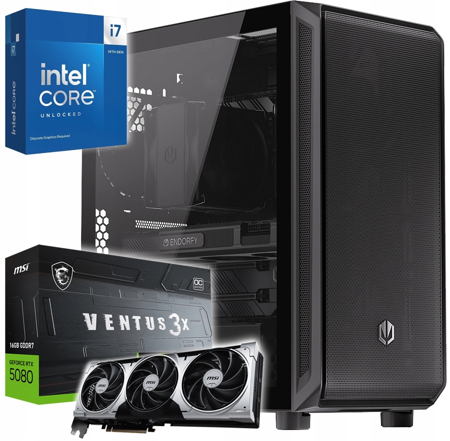 Gamingowy Arx 500 i7-14700kf SSD2TB SSD2TB 64GB RTX5080 Wifi WIN11