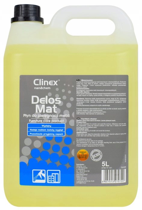 

Clinex Delos Mat 5L Płyn do pielęgnacji mebli