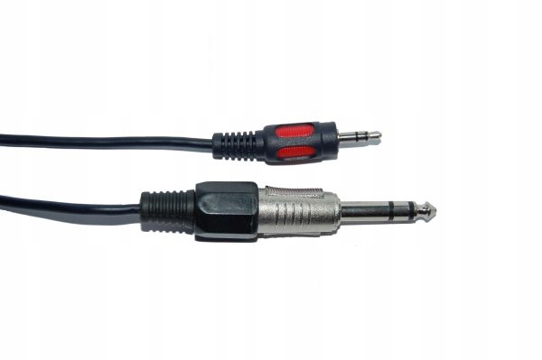 Kabel wtyk 6,3mm stereo wtyk 3,5mm stereo 1,5m