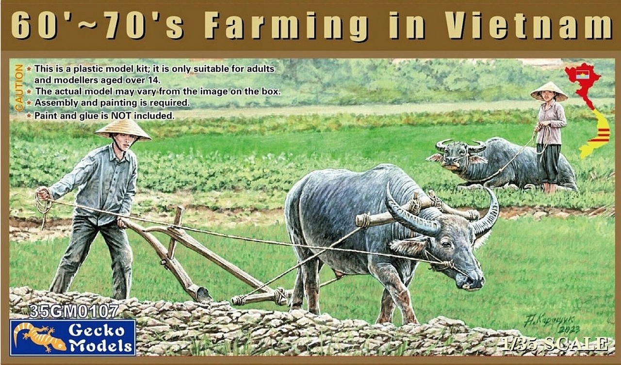 Gecko Models 35GM0107 60'-70's Farming in Vietnam plastový set