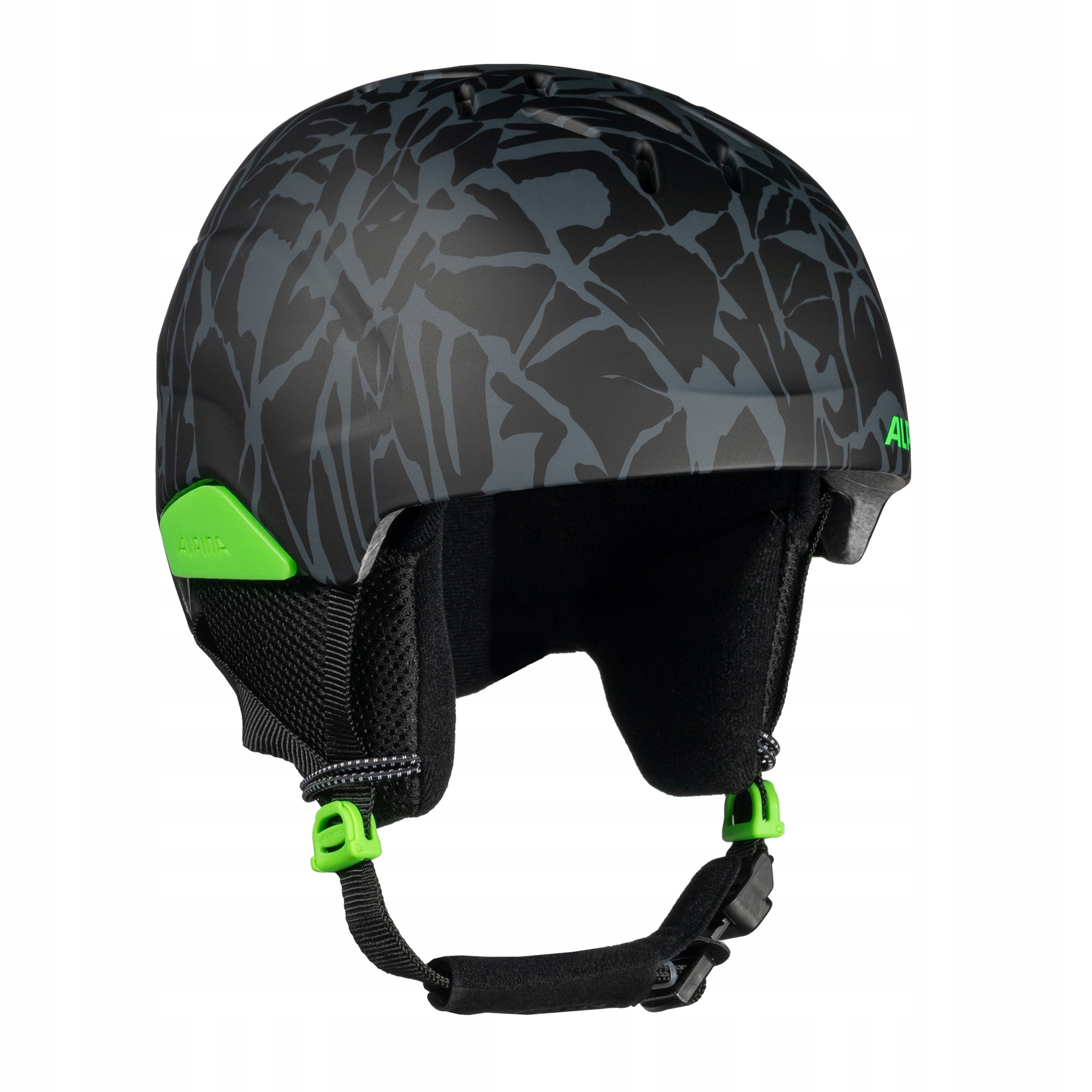 Dětská lyžařská přilba Alpina Pizi black/green camo matt 51-55 cm