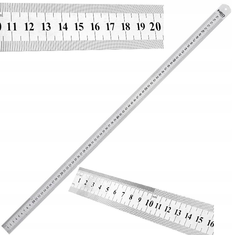 NEO Przymiar liniowy linijka 75 cm stal nierdzewna