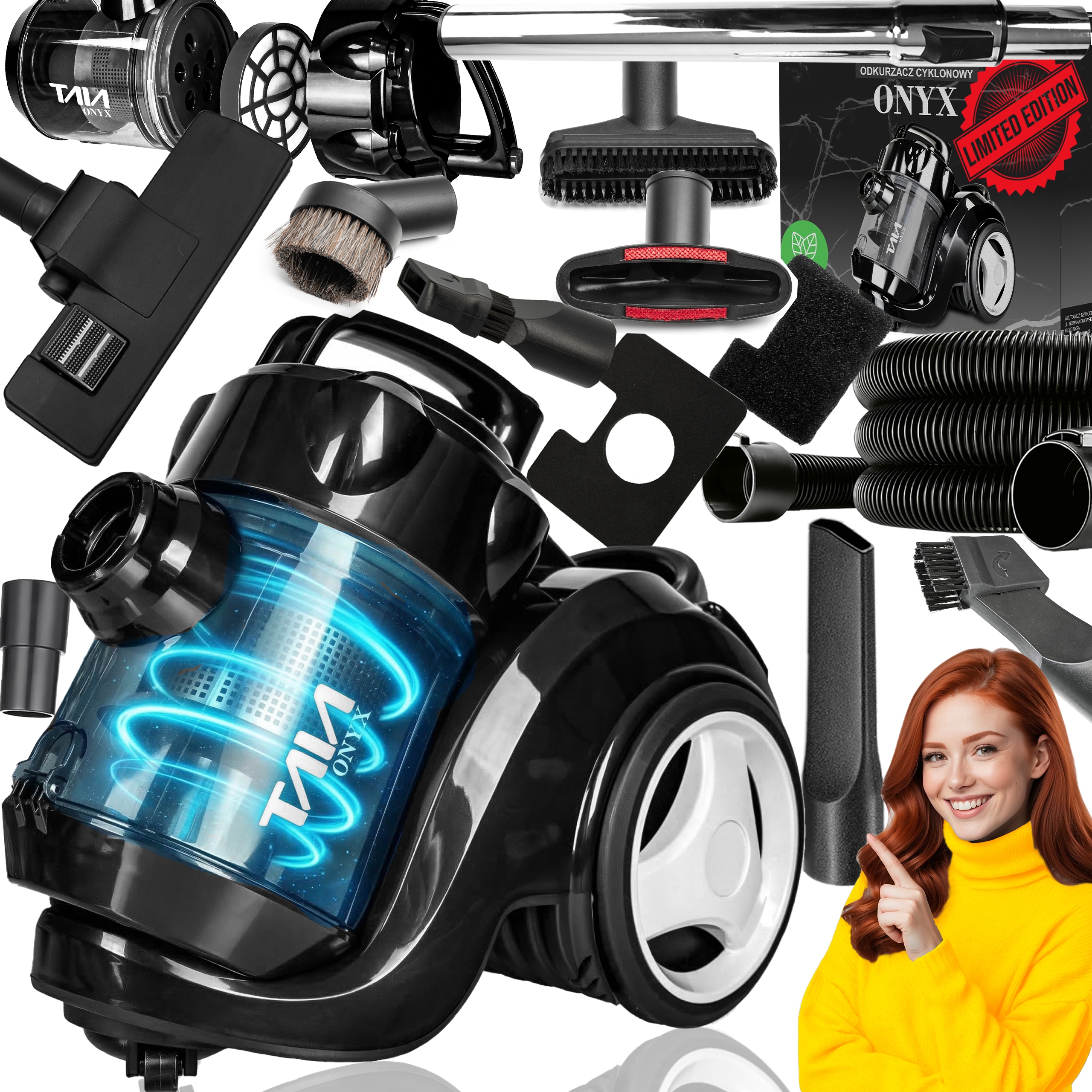 Odkurzacz Cyklonowy Bezworkowy Hepa Zbiornik 3L Limited Edition Onyx Thermo