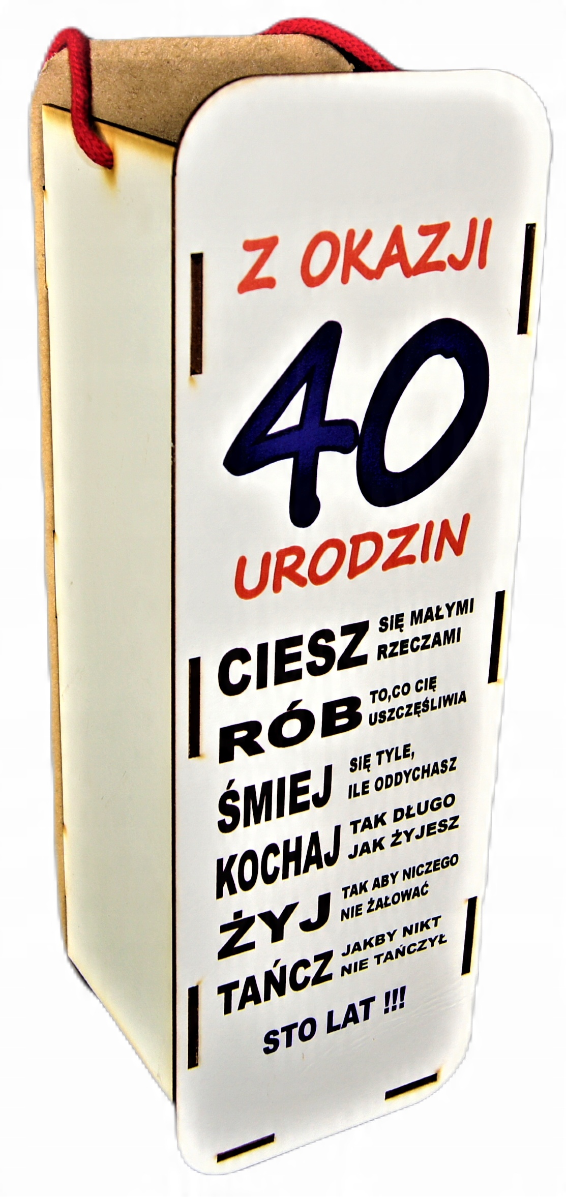 

Śmieszny 40 Urodziny Skrzynka na Butelkę