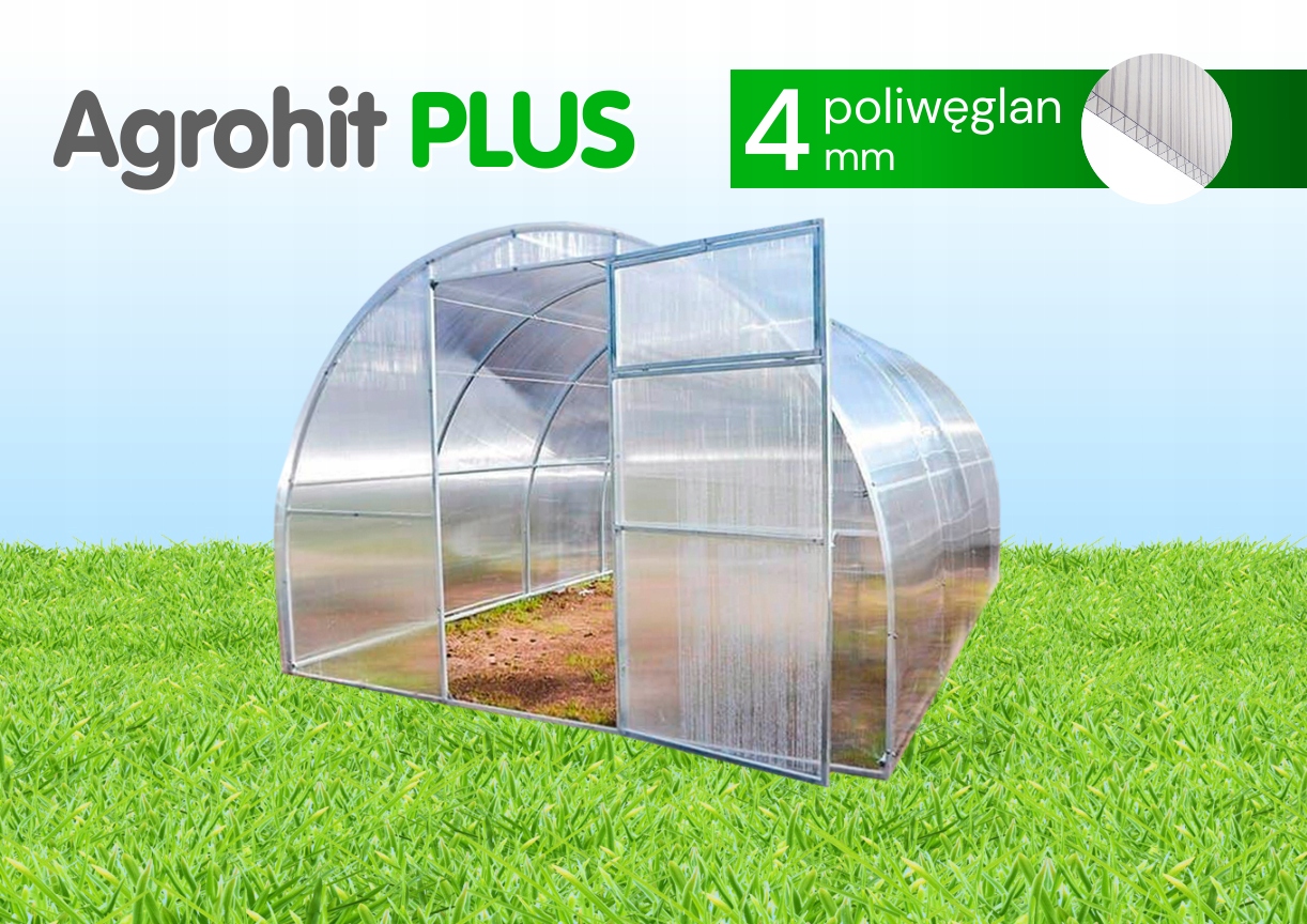 Szklarnia z poliwęglanu Agrohit PLUS 3m x 6m