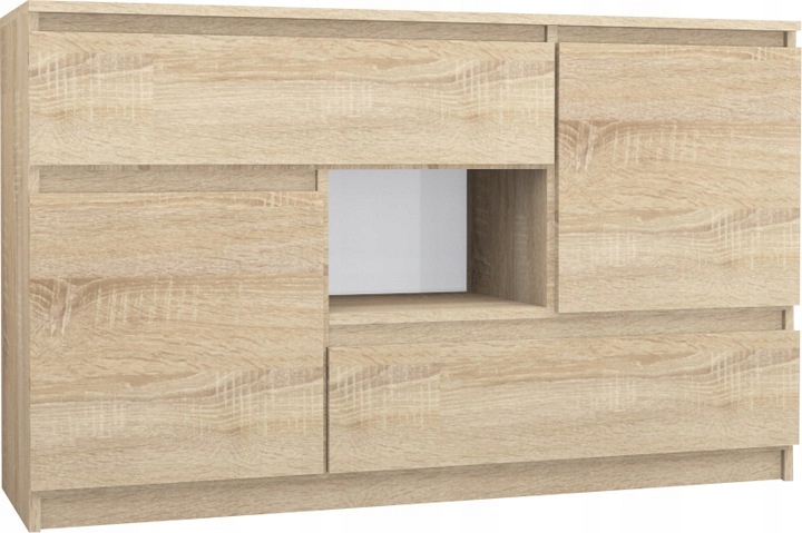 

Komoda 2 szuflady plus 2 szafki 120cm Sonoma