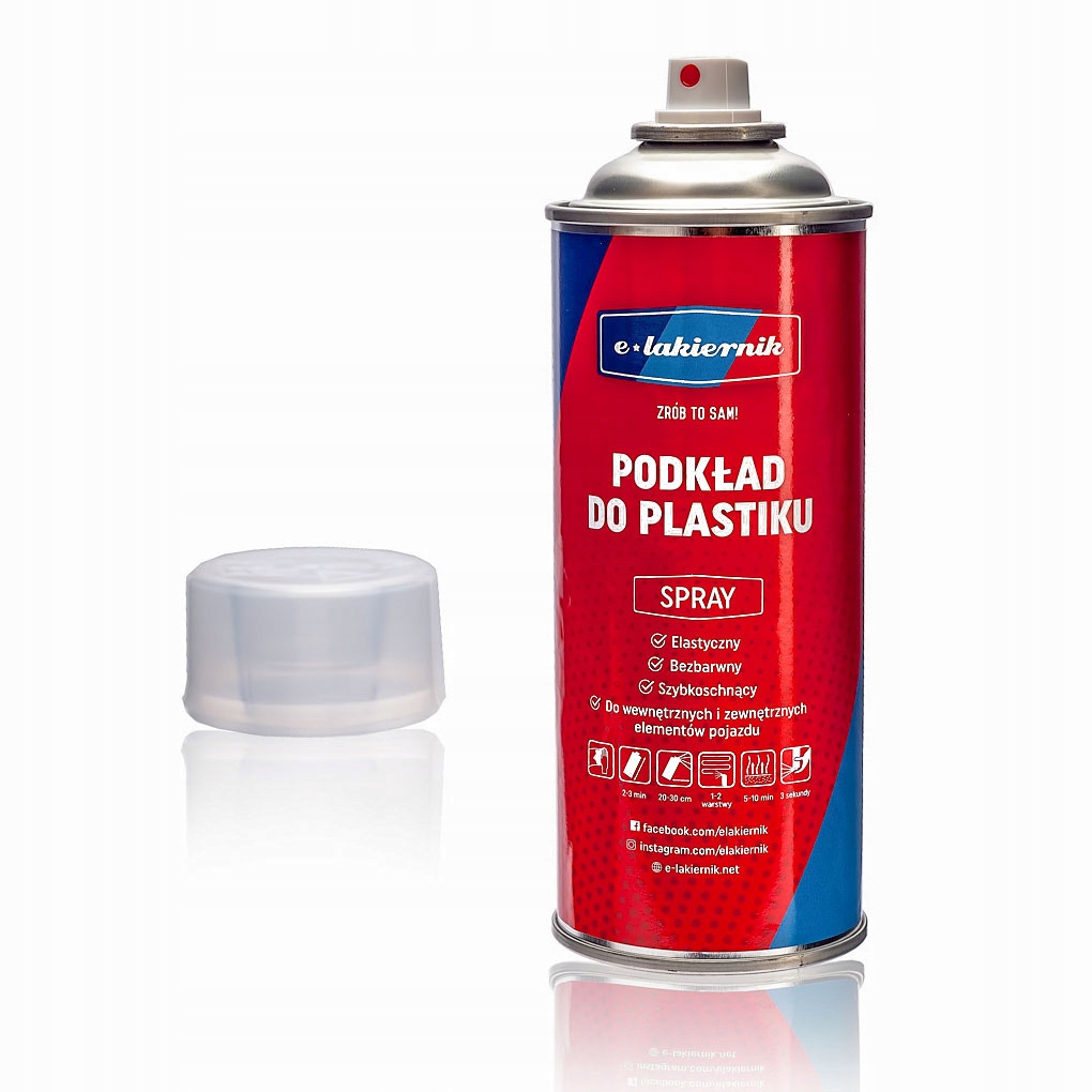 Podkład do Plastiku Tworzyw Sztucznych Zderzaków Spray 400ml e-lakiernik Rodzaj do tworzyw sztucznych