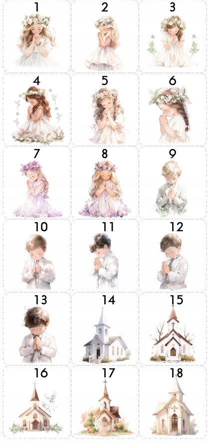 MAG 1 Podziękowanie pamiątka dla gości komunijnych komunia magnes COMMUNION Stan opakowania oryginalne