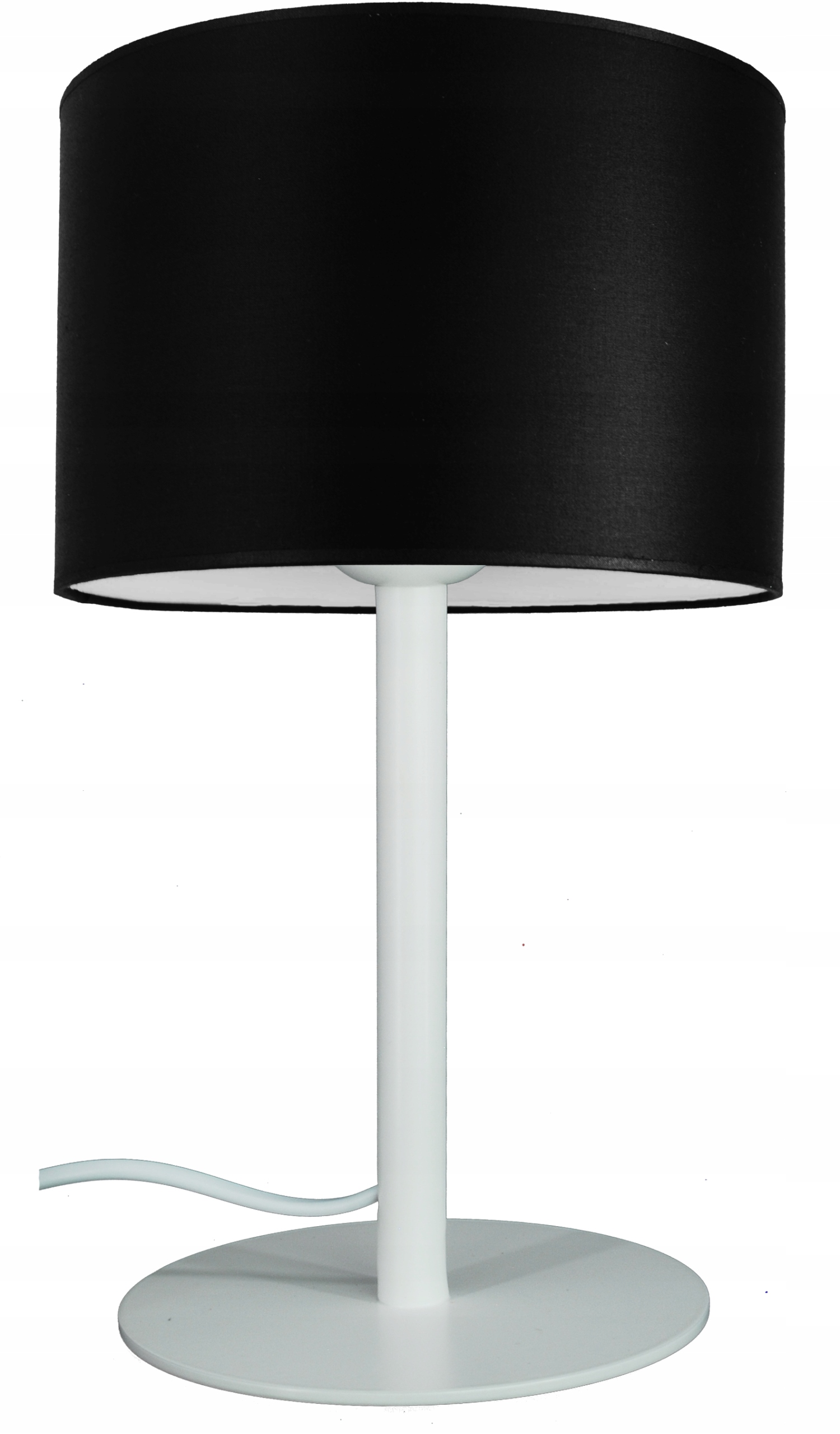 Noční lampa na stůl, moderní stínítko, černá, 20 cm, Led