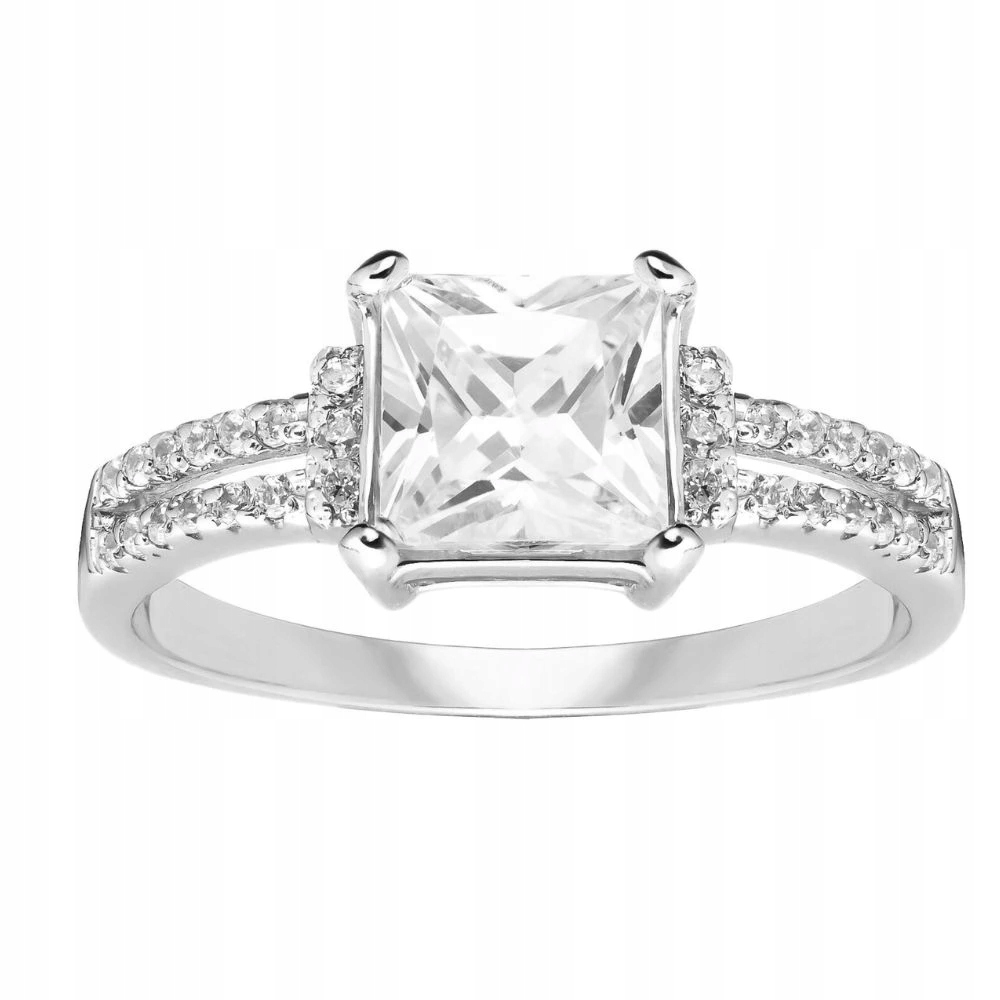 Prstýnek 925 S Velkým Kamenem Zirkon Bohatě Zdobený Vel. 12