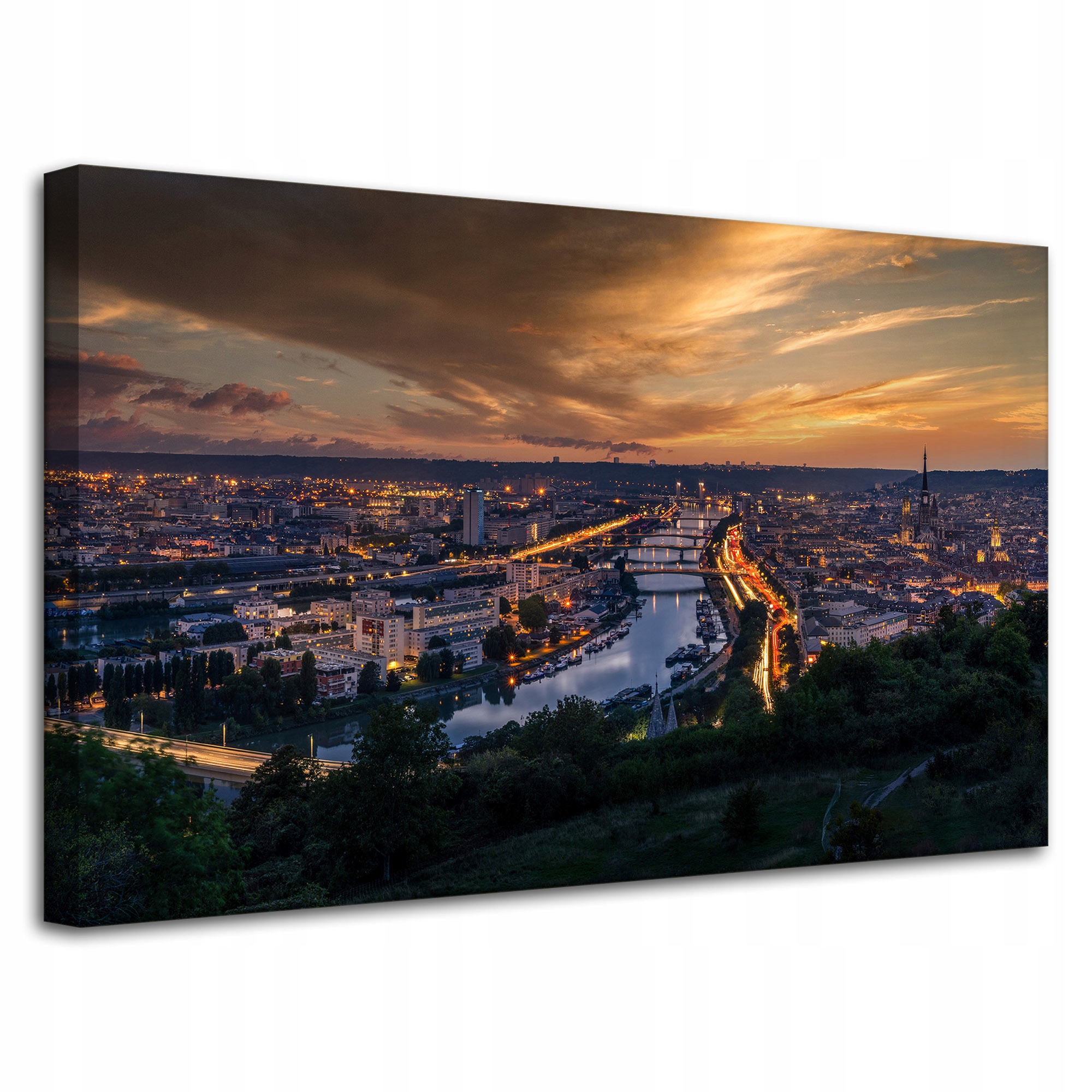 Obraz Canvas Architektura Rouen večer 80x50 cm