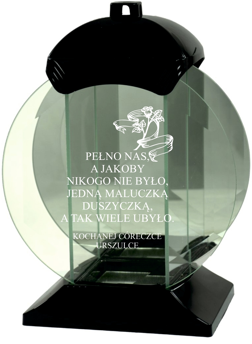 Hřbitovní Svíčka Skleněná rytina Milované Dceři jméno