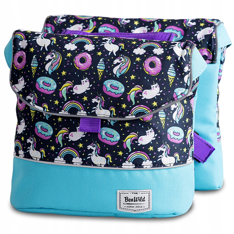 Podwójna Sakwa Rowerowa na bagażnik rowerowy dla Dzieci Torba na rower