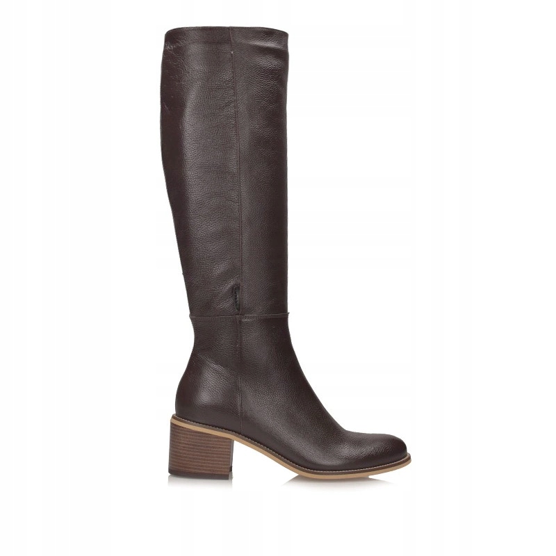 Čokoládové stylové dámské kozačky Sempre 23-443