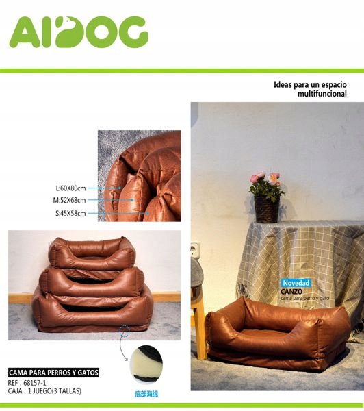 Levně Kousek technologického komfortu: Hnědé pelíšek pro psa