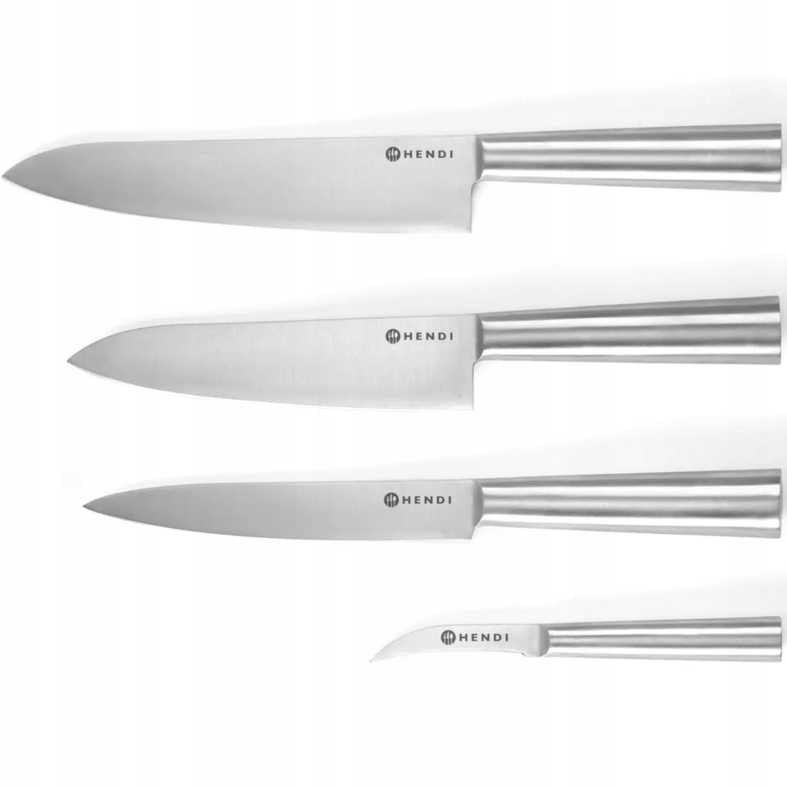 Sada 4 Odolných Oceľových Kuchynských Nožov Pre Gastronómiu Hendi