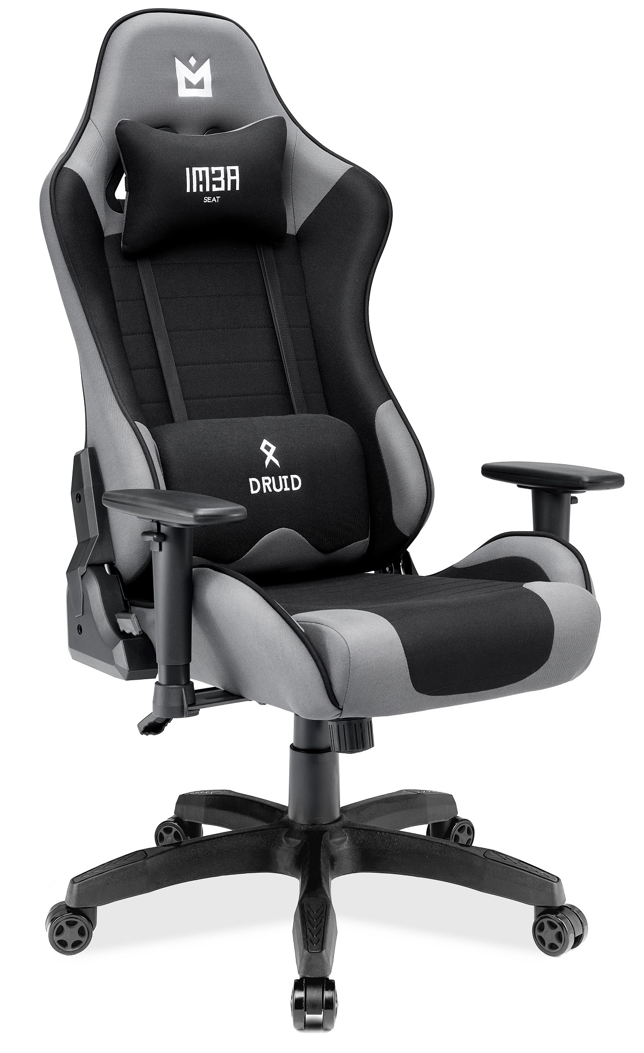 Duży fotel gamingowy z tkaniny obrotowy biurowy