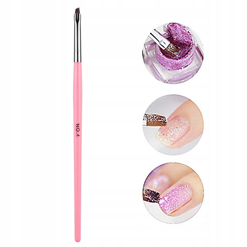 

Pędzelek Do Żelu zdobień #4 skośny naturalny włos