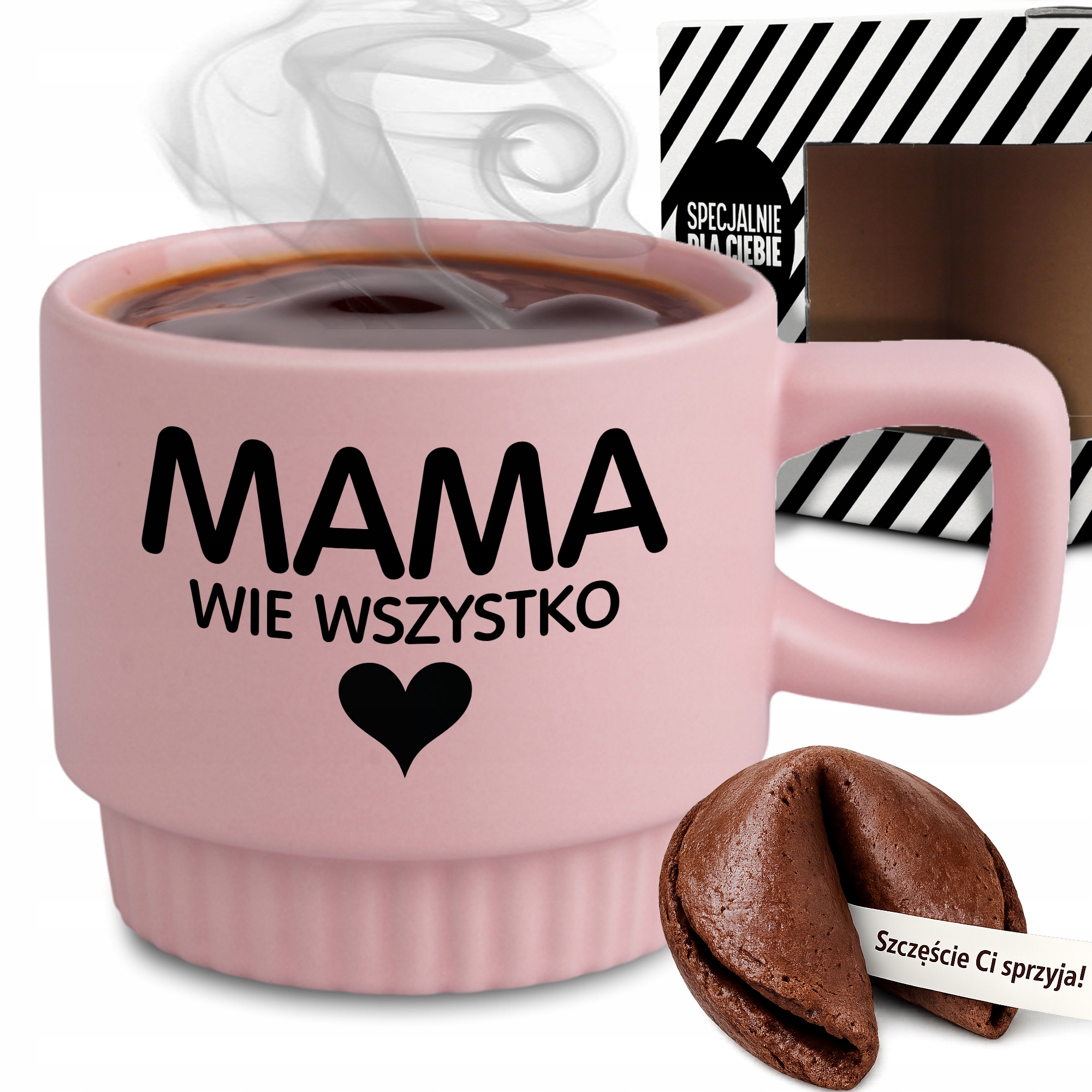 Hrnček Ryhovaný Ružový Koláčik Darček Pre Mamu Deň Matiek Mama Vie Všetko