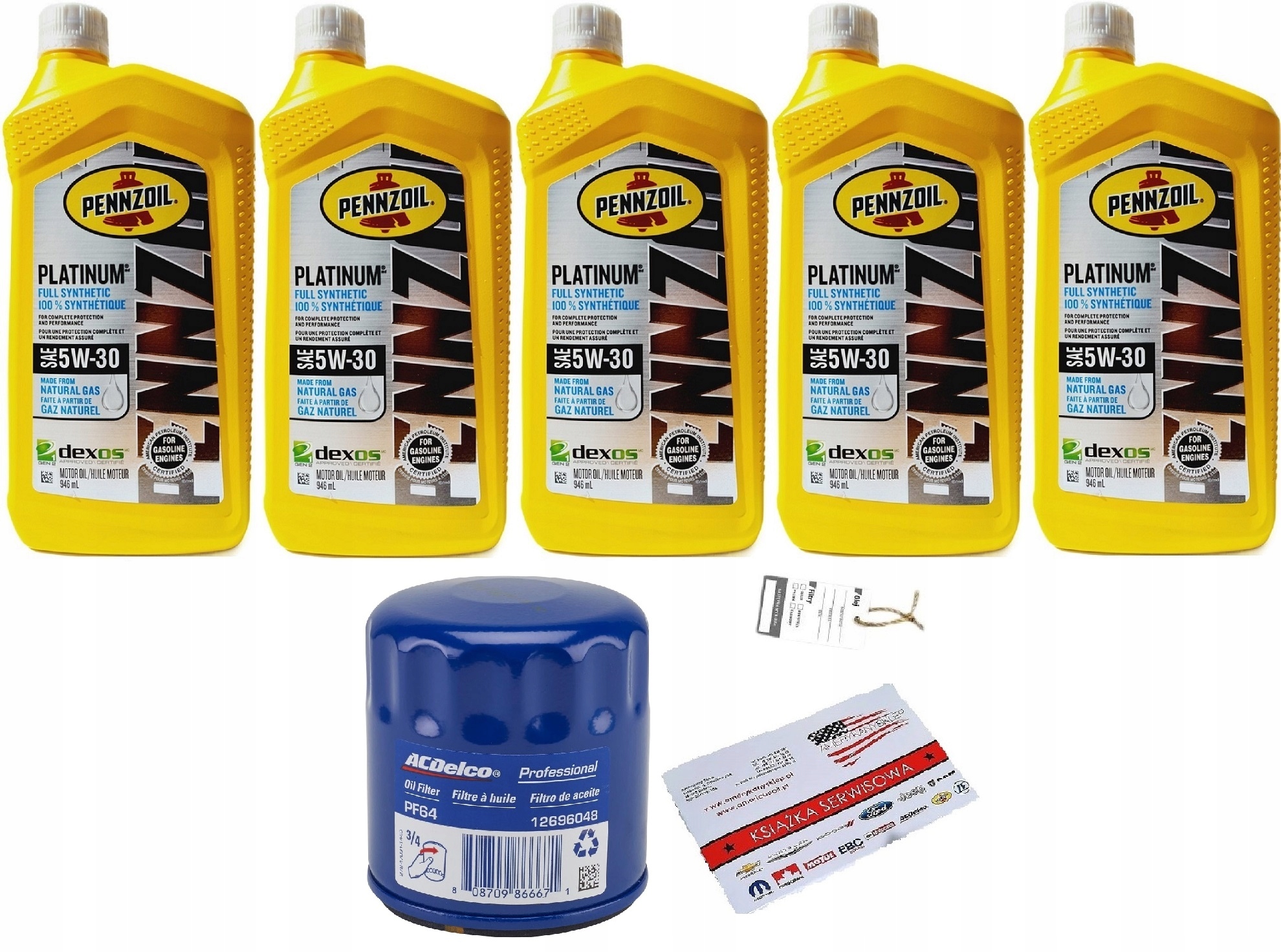 PENNZOIL 5W30 4,7L + FILTR CHEVY MALIBU 2,0 13-15