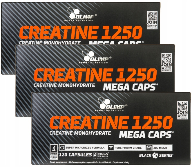 Olimp Monohydrát kreatinu Sada 3x Creatine 1250 Caps 120 kapslí
